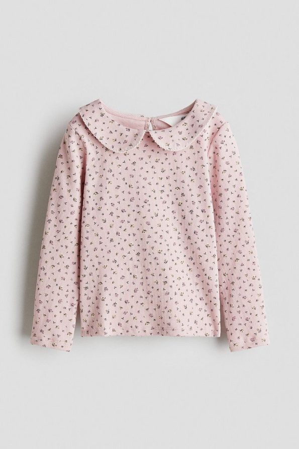 H&M Collared Jersey Top