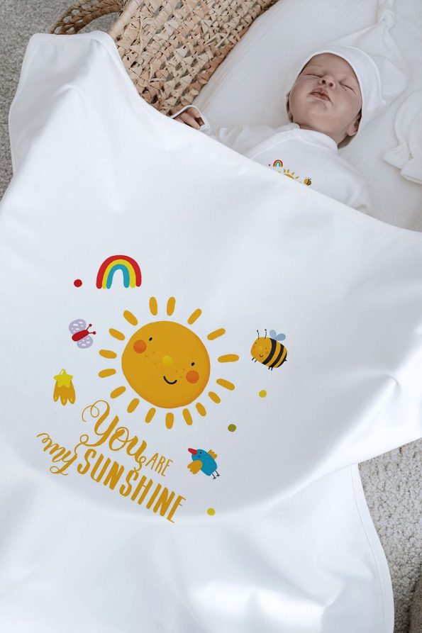 Tuğba Swan Organic 11-Piece Baby Hospital Set - Smiling Pastel Sun