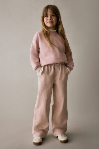 H&M Wide Leg Paper Bag Waist Jeans