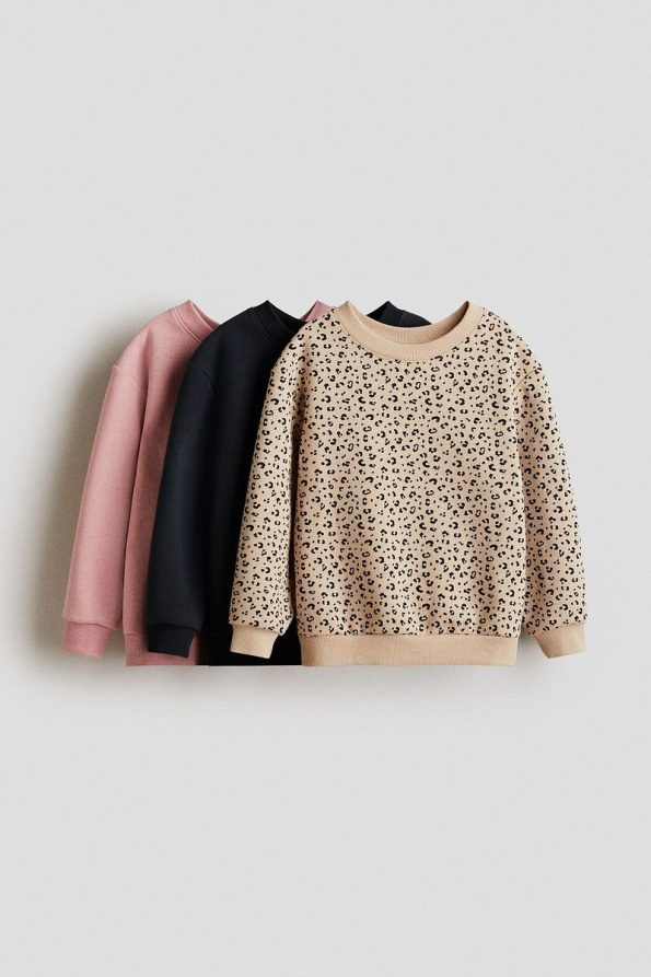 H&M 3-Pack Fleece-Lined Sweatshirts