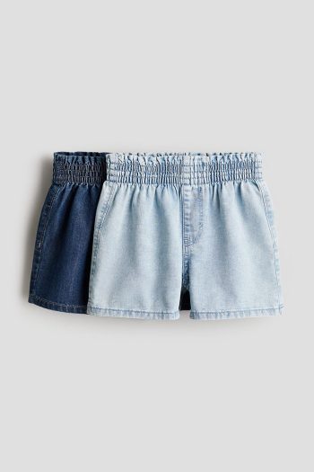 H&M 2-Pack Paper Bag Denim Shorts