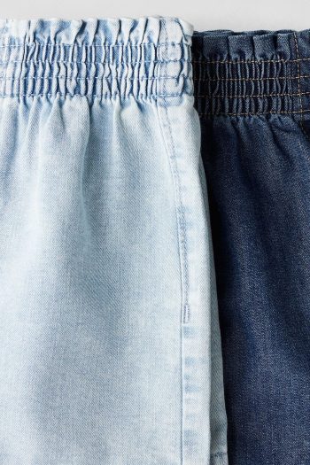H&M 2-Pack Paper Bag Denim Shorts