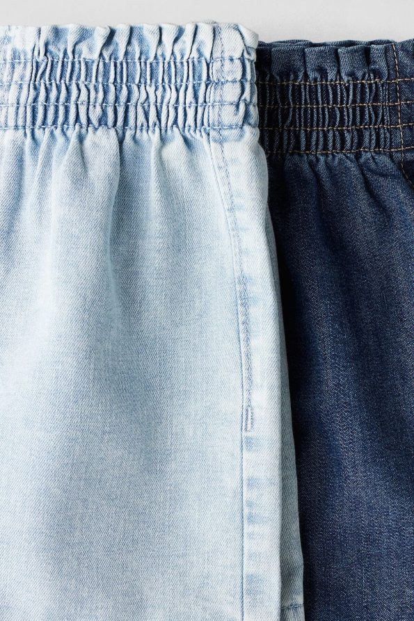H&M 2-Pack Paper Bag Denim Shorts