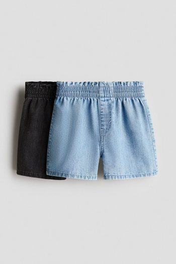 H&M 2-Pack Paper Bag Denim Shorts
