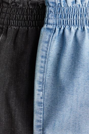 H&M 2-Pack Paper Bag Denim Shorts