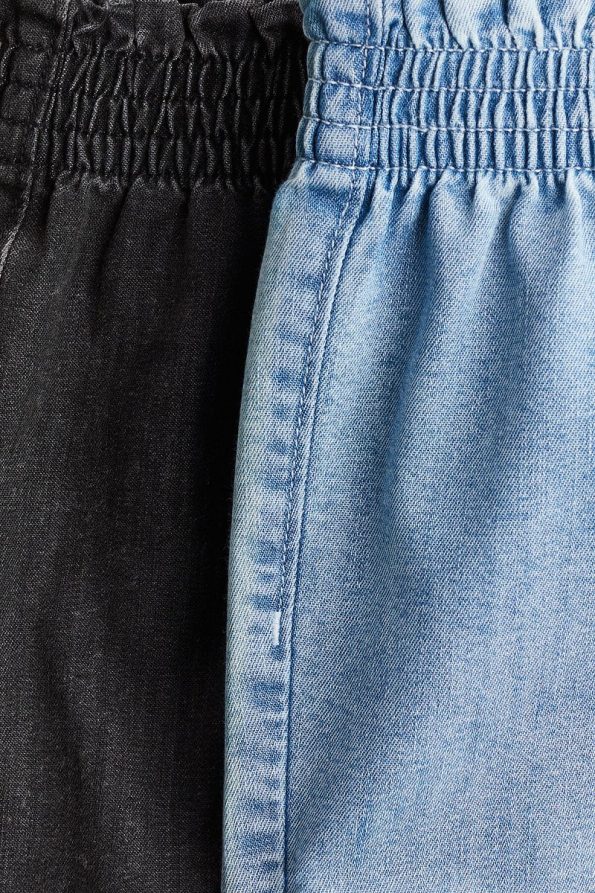 H&M 2-Pack Paper Bag Denim Shorts