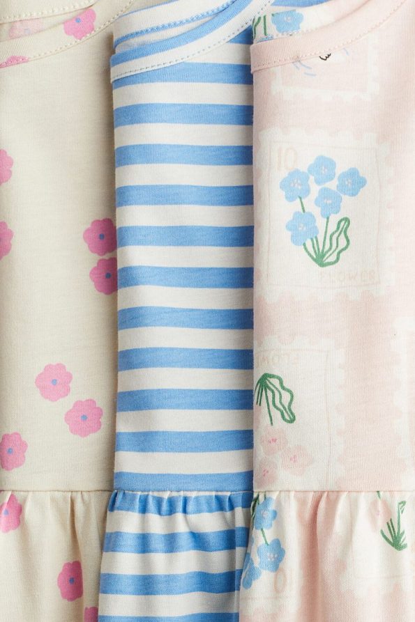 H&M 3-Pack Printed Cotton Dresses