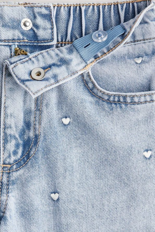 H&M Wide Leg Jeans with Pattern Details