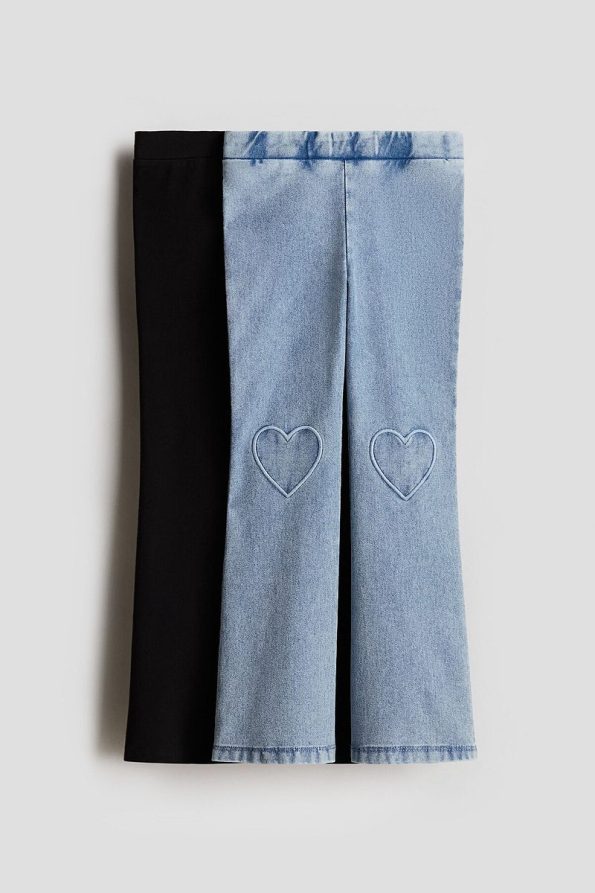 H&M 2-Pack Wide Leg Jeggings