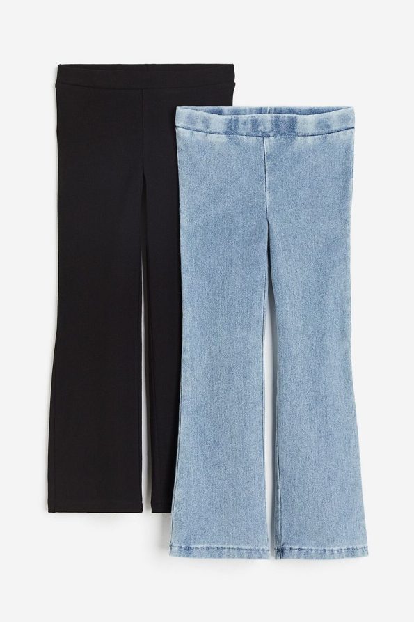 H&M 2-Pack Wide Leg Jeggings