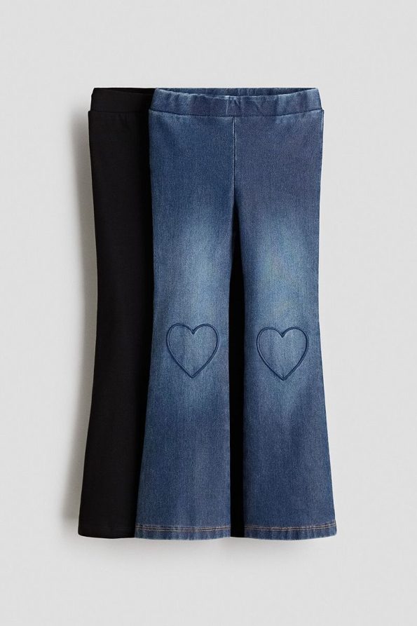 H&M 2-Pack Wide Leg Jeggings