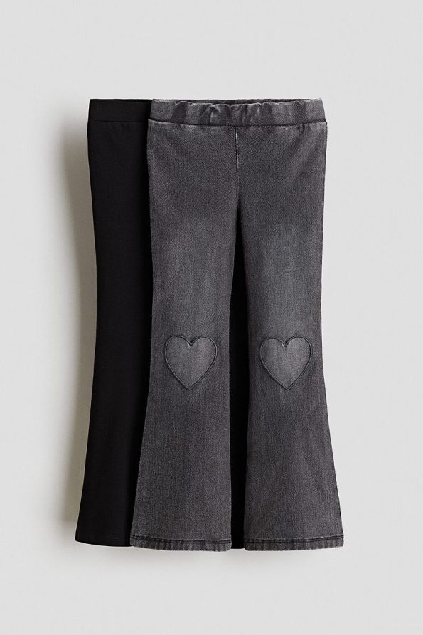 H&M 2-Pack Wide Leg Jeggings