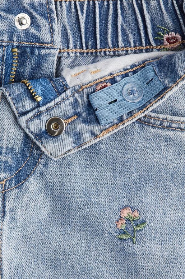 Embroidered Denim Skirt