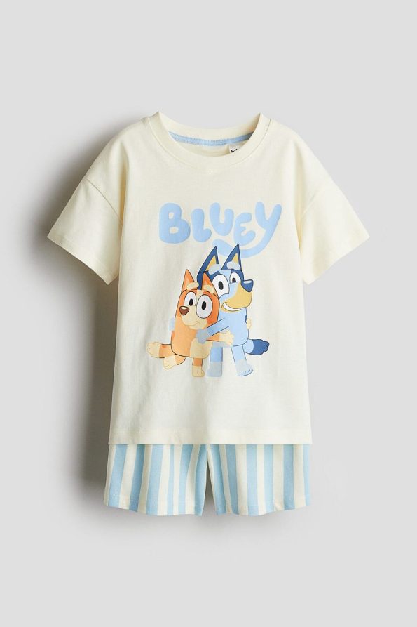 H&M Cotton Printed Jersey Pajama Set