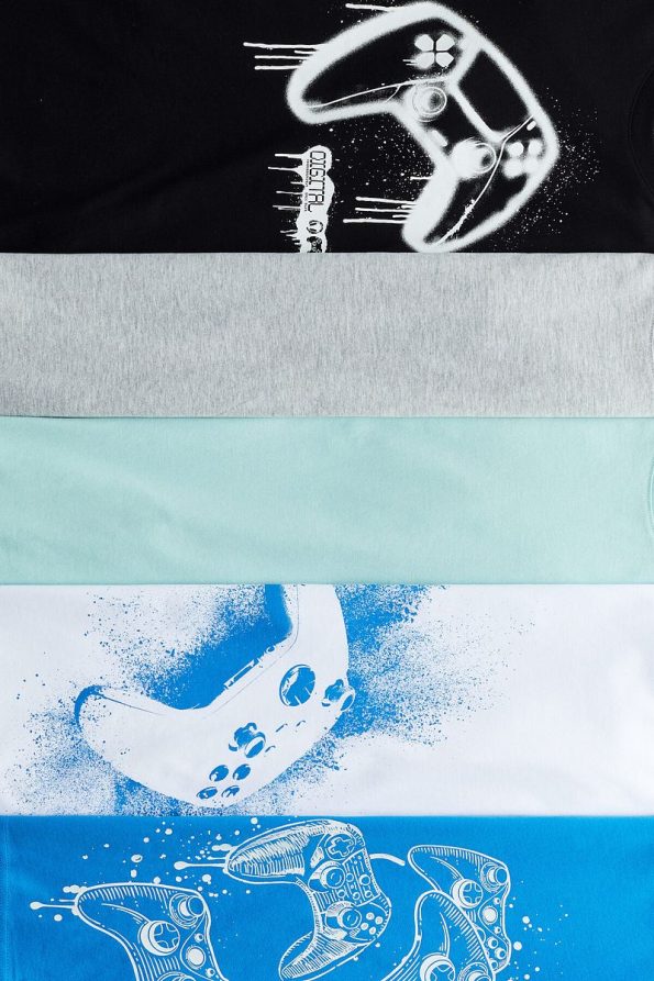 H&M Pack of 5 Cotton T-Shirts