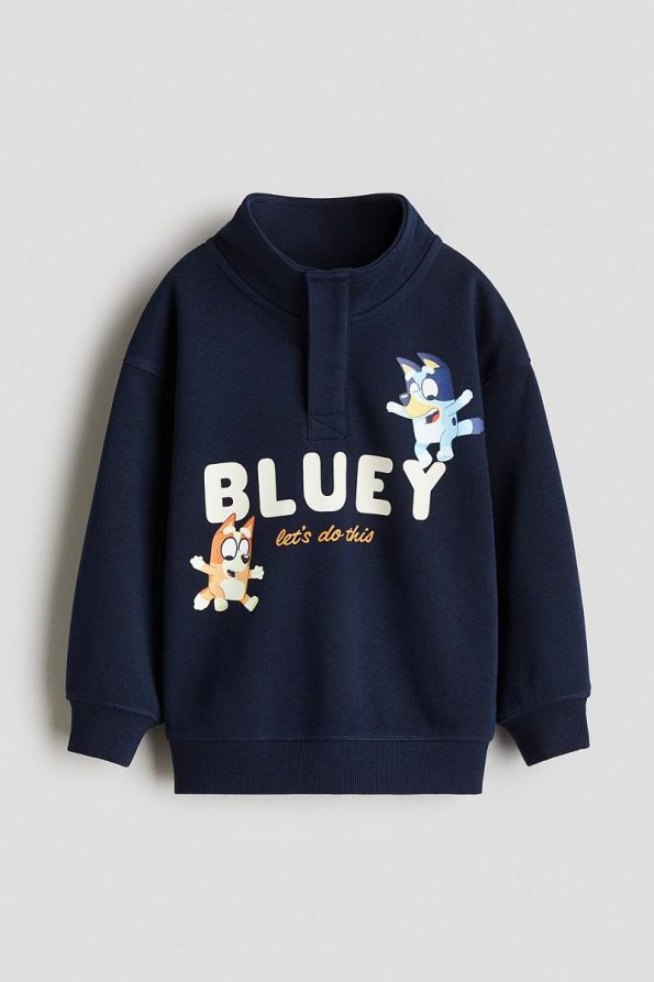 H&M Printed Fleece Lined Sweatshirt