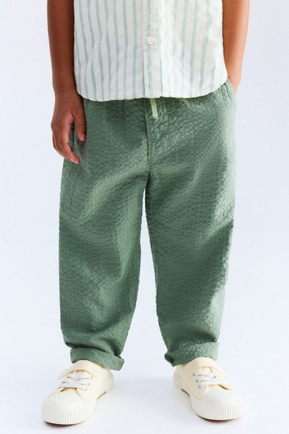 H&M Cotton Pleated Pants