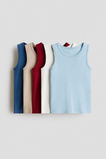 H&M Set of 5 Cotton Sleeveless Tops