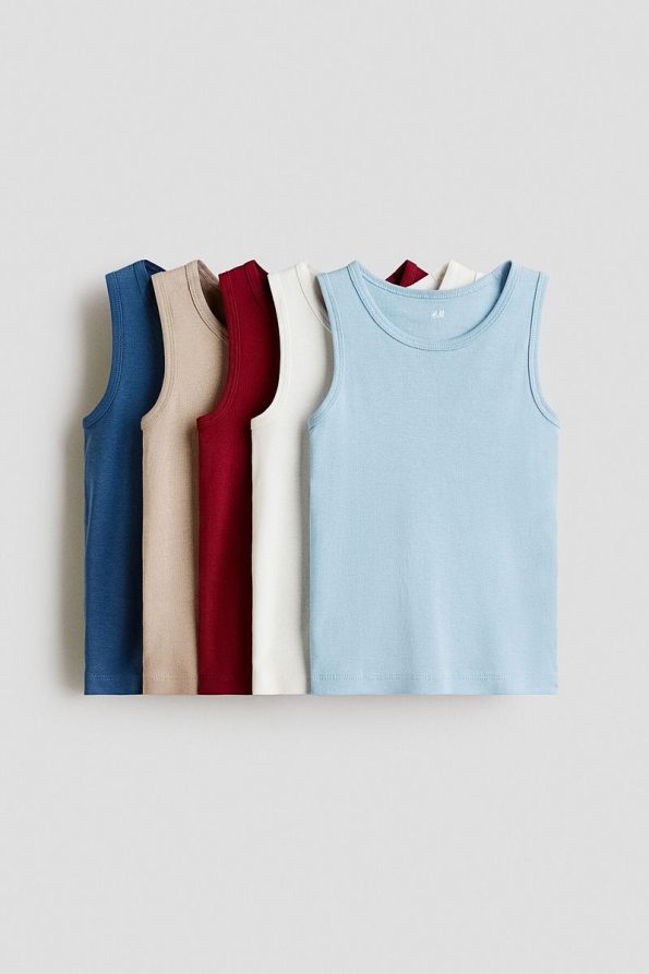H&M Set of 5 Cotton Sleeveless Tops