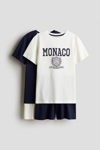 H&M 2-Piece T-Shirt and Shorts Pajama Set