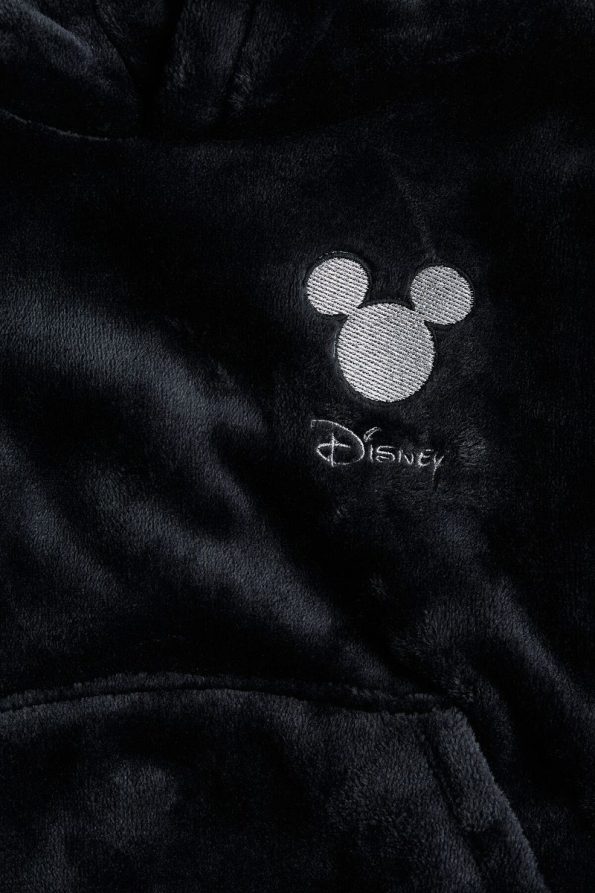 H&M Printed Fleece Hooded Top