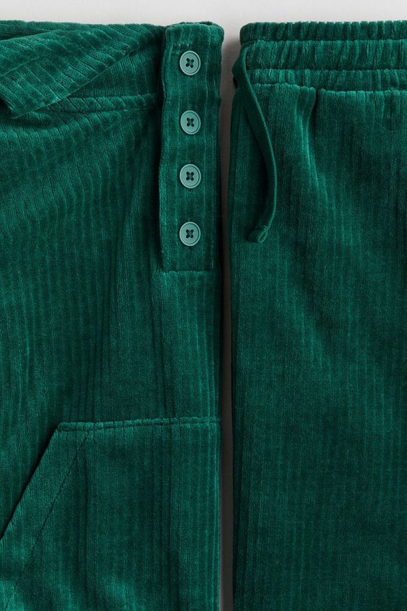 H&M 2-Piece Ribbed Velour Set