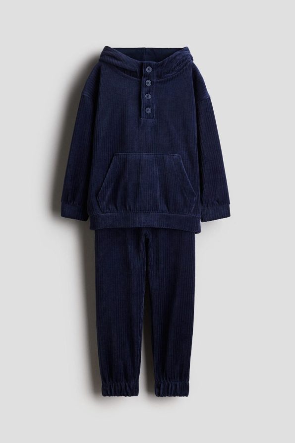 H&M 2-Piece Ribbed Velvet Set