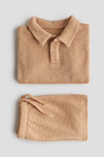 2-Piece Textured Jersey Set