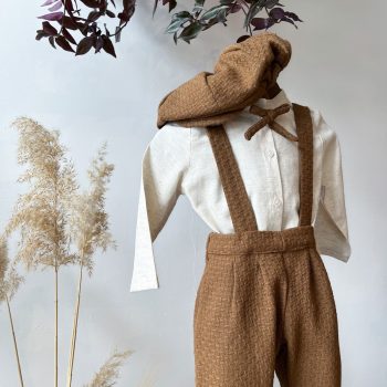 Brown Wooly Overalls with Shirt