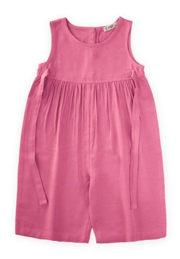 Sleeveless Lace-Up Jumpsuit for Ages 2-7 in Pink