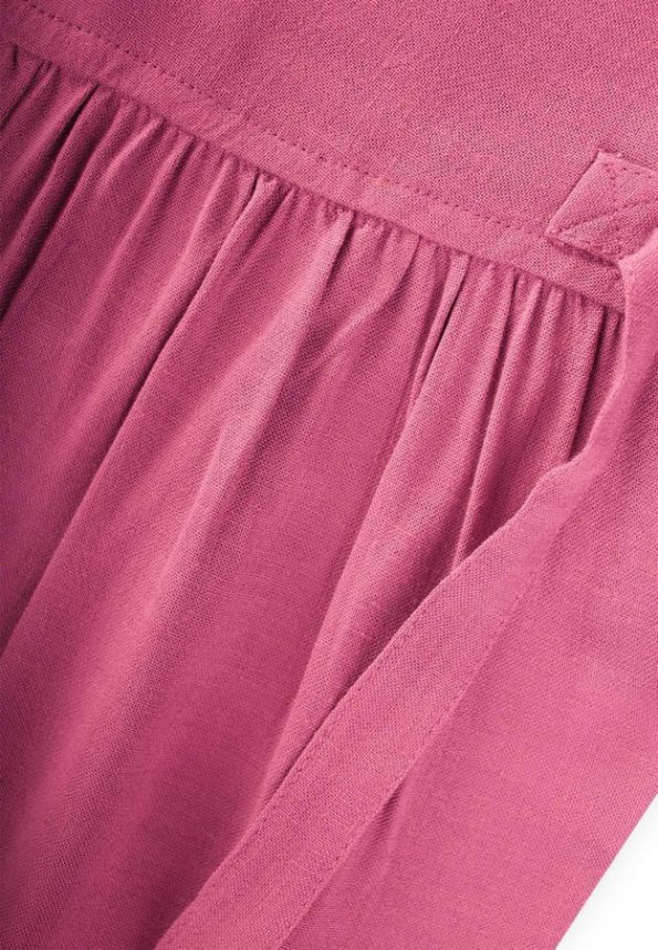 Sleeveless Lace-Up Jumpsuit for Ages 2-7 in Pink