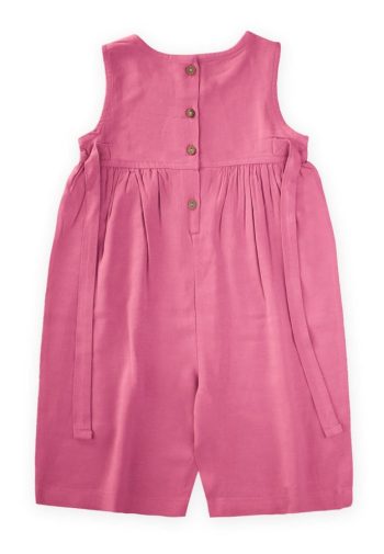 Sleeveless Lace-Up Jumpsuit for Ages 2-7 in Pink
