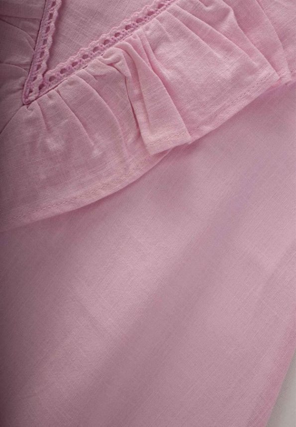Lace Hem and Back Dress for Ages 2-7 Pink