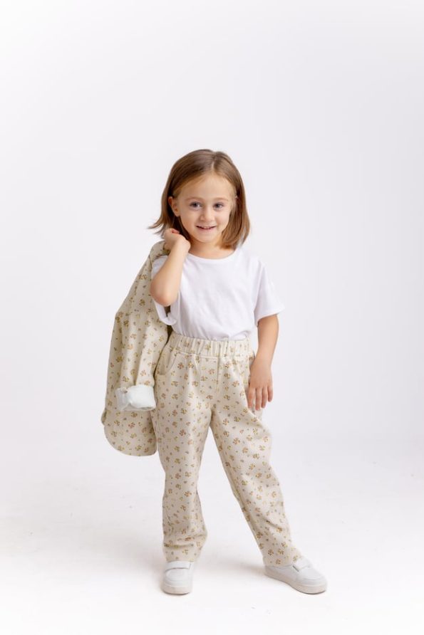 Floral Gabardine Pants for Ages 2-7