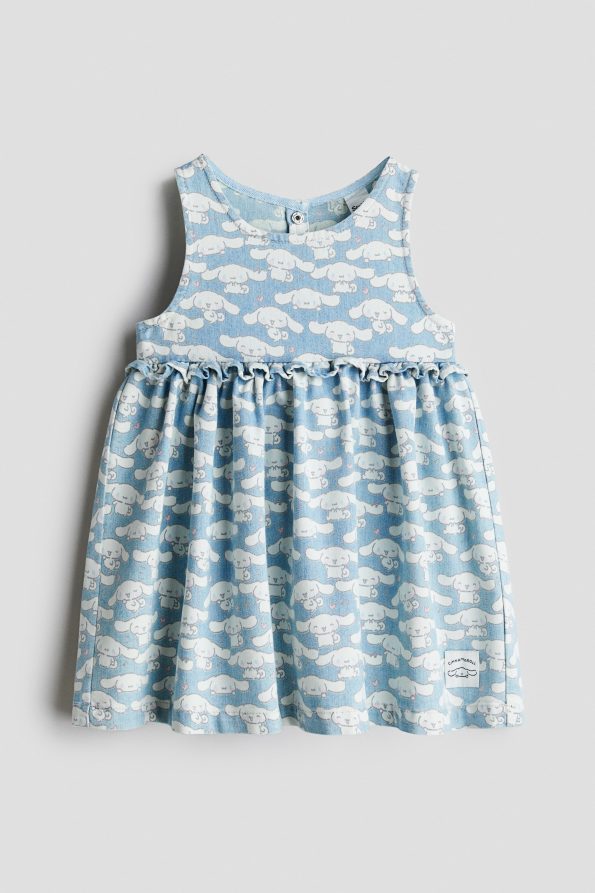 Printed Denim Dress