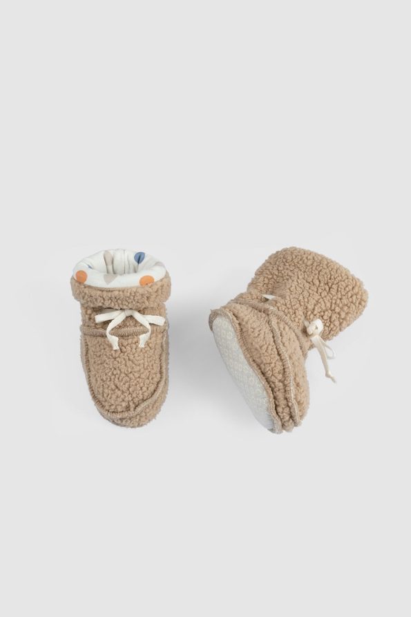 Wellsoft Beige Baby Slippers