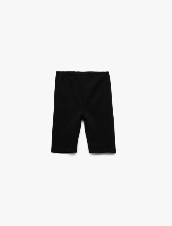 Girls' Cotton Elastic Waist 2-Piece Basic Short Leggings Set
