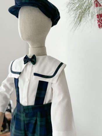 OLIVE CHECKED DUNGAREE-SHIRT