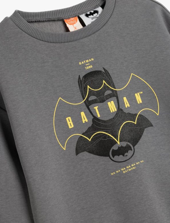 Licensed Boys' Batman Sweatshirt with Long Sleeves
