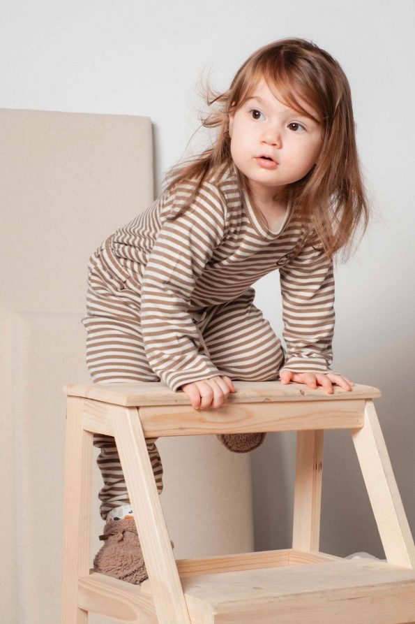 2-Piece Long Sleeve Adjustable Snap Organic Cotton Bodysuit Playtime