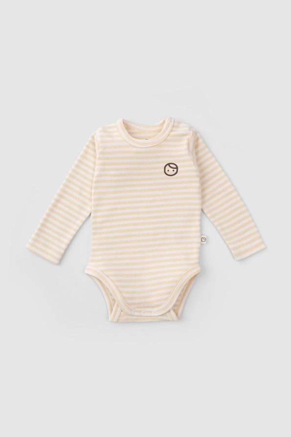 2-Piece Long Sleeve Adjustable Snap Organic Cotton Bodysuit Playtime