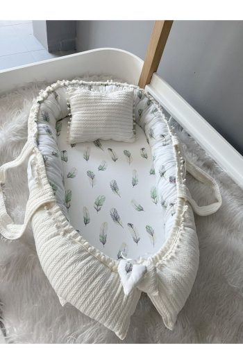 Jaju Baby Luxury Organic Cotton Nest with Feather Pattern