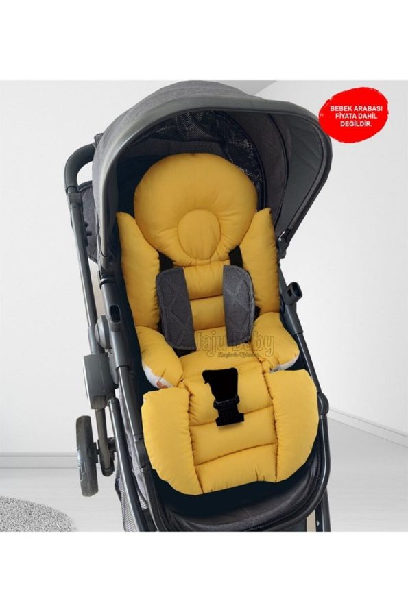Jaju Baby Yellow Butterfly Stroller Cushion