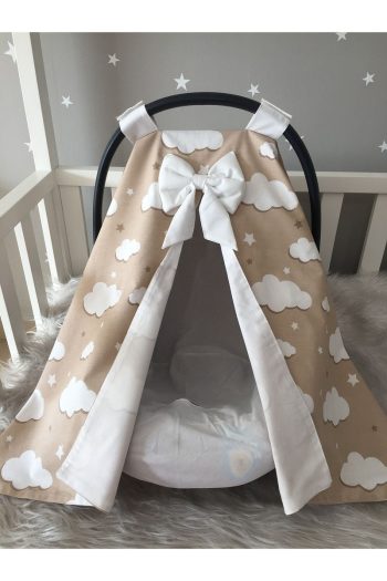 Jaju Baby Brown Cloud Pattern Stroller Cover and Inner Sheet