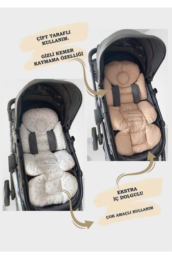 Jaju Baby Brown Star Baby Stroller Cushion