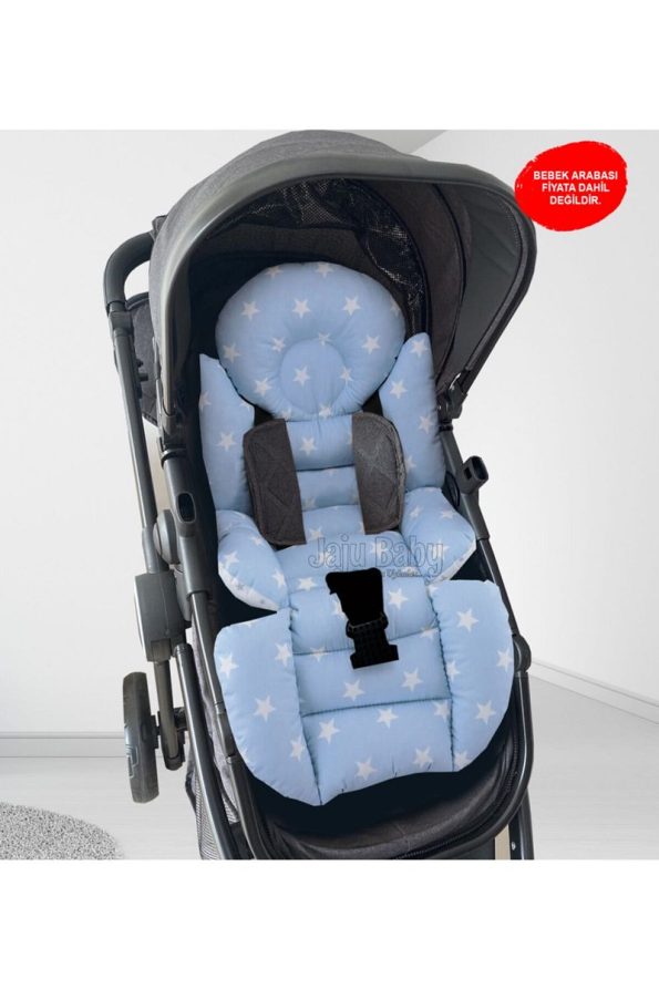 Jaju Baby Blue Little Star Stroller Cushion