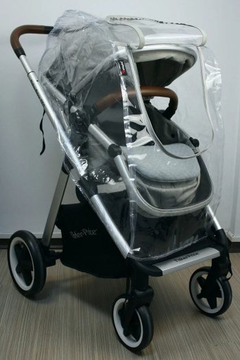 MorBebe Zip-Up Baby Stroller Rain Cover with Fog-Free Window
