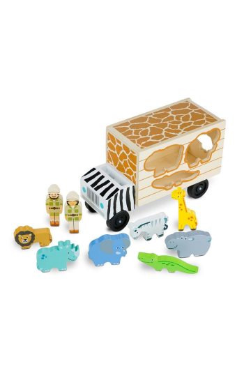 Melissa & Doug Wooden Truck - Animal Rescue - Shape Puzzle