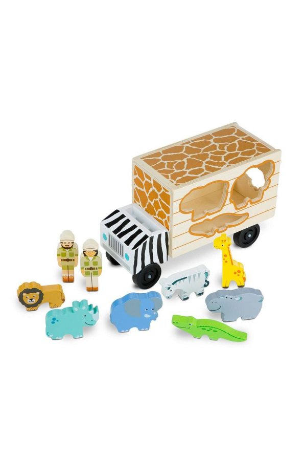 Melissa & Doug Wooden Truck - Animal Rescue - Shape Puzzle