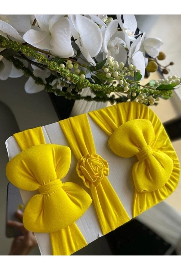 Girls' Bow Headband Bandana Set